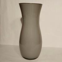 Vaso in vetro grigio perla, modernariato