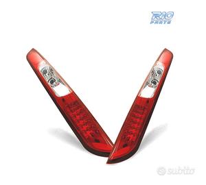 FANALI PER FORD FOCUS MK2 04-08 LED ROSSO CROMATO