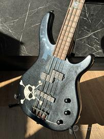 RARO Basso Squier MB-4 Skull & Crossbones
