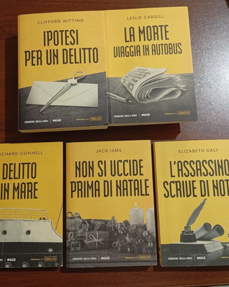 Lotto 5 Libri Gialli - Biblioteca del Giallo