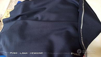 Tessuti di pura lana blu e gessati blu - 6 diversi