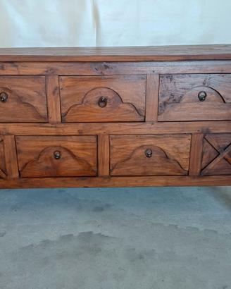 Madia / Credenza in legno massello stile rustico