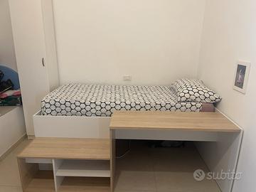 Letto singolo cameretta salvaspazio