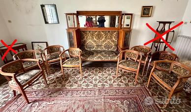 Divano liberty con 8 poltroncine