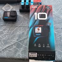 Gopro10 black 3 batterie superaccessoriata.