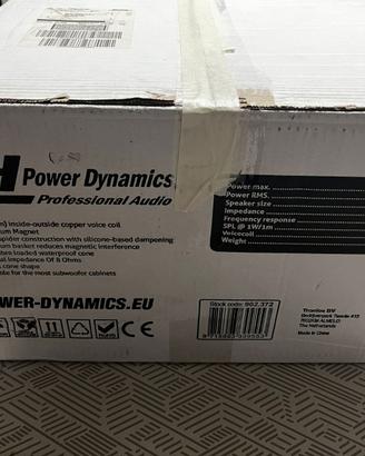 WOOFER Power Dynamics PD15NW - NUOVO !!