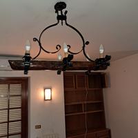 lampadario in ferro battuto