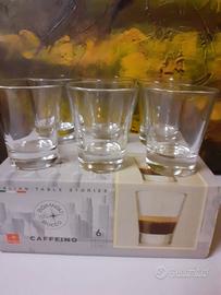 6 bicchieri caffeino rocco bormioli