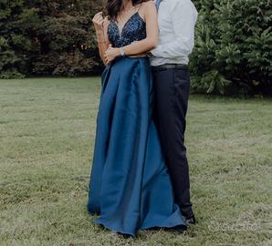 Vestito blu da cerimonia Carla Ruiz