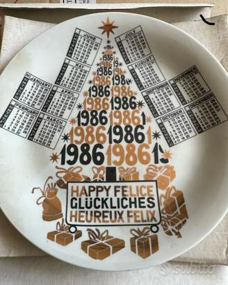 Piatto Calendario Fornasetti 1986