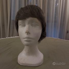 Parrucca di capelli  veri grigio chiaro 