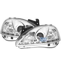 FARI OPEL CORSA C 00-06 LUCE DIURNA A LED FONDO CR