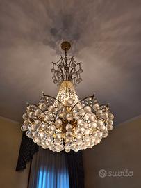 Elegante Set Lampadario + 2 Applique in Cristallo