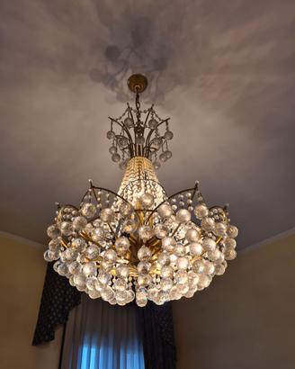 Elegante Set Lampadario + 2 Applique in Cristallo