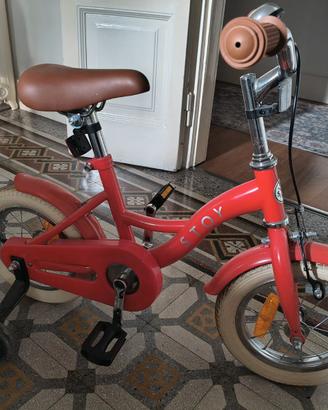 Bicicletta Vintage Rossa 12" per Bambini STOY