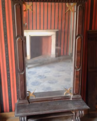 Grande specchiera specchio antico psiche in legno