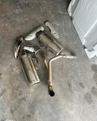 Scarico e padane Triumph speed tiple