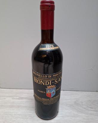 vino  brunello  di montalcino   anno 1978
