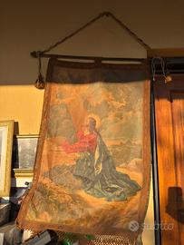 Arazzo antico religioso "Cristo nel Getsemani"