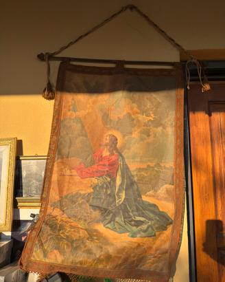 Arazzo antico religioso "Cristo nel Getsemani"