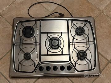 Piano cottura a gas 5 fuochi