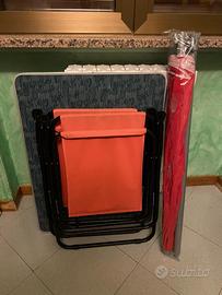 Sedie campeggio Ombrellone sole e tavolino