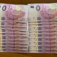 banconote zero euro rosa di Urbino