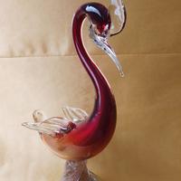 Uccello in vetro artistico di Murano 30 cm