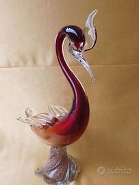 Uccello in vetro artistico di Murano 30 cm