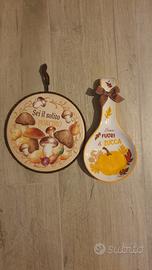 set poggiamestolo e sotto pentola 