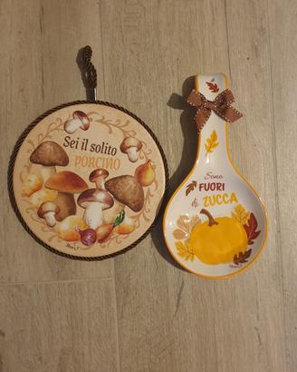 set poggiamestolo e sotto pentola 