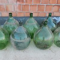Damigiane in vetro verde, prezzo per singolo pezzo