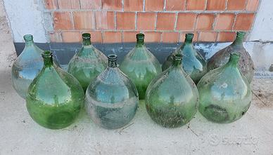 Damigiane in vetro verde, prezzo per singolo pezzo