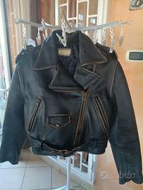 Giacca chiodo anni 90 vera pelle Italia tg s