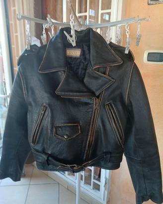 Giacca chiodo anni 90 vera pelle Italia tg s