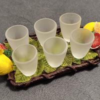 set da 6 tazzine limoncello con vassoio 