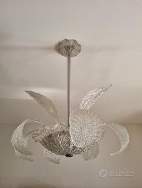 Lampadario vintage vetro di Murano – Foglie 