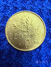 20 lire della Repubblica Italiana del 1980