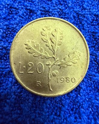 20 lire della Repubblica Italiana del 1980