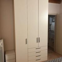 Armadio in legno 3 ante con 4 cassetti