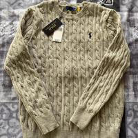 Maglione grigio a trecce Polo Ralph Lauren