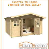 Casetta legno spessore 40mm casa 340x410cm Detlef