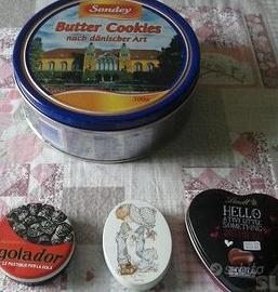 8 scatole latta vintage golador/pastiglie re leone