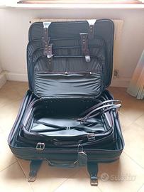 set n. 4 valigie morbide similpelle nera