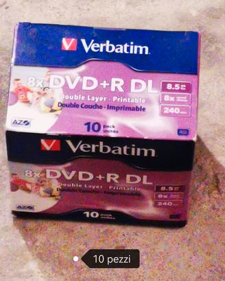 confezione 10 dvd double layer