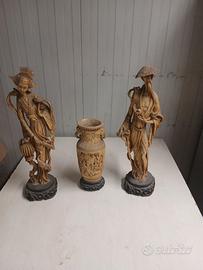 Statue cinesi vintage in resina
