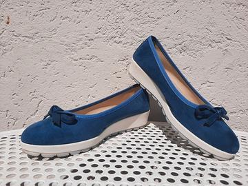 Ballerine ragazza in pelle, con zeppa n.38