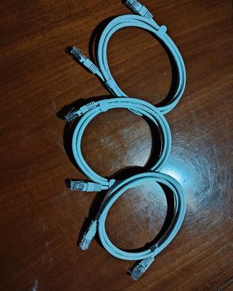 3 Cavo Rete Ethernet RJ45 lunghezza 1m. bianco