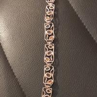 bracciale argento 925 con 18 pietre di ambra