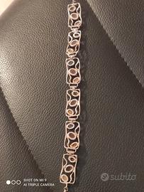 bracciale argento 925 con 18 pietre di ambra
